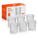 Vasos Vidrio Theck 200ml Pack 6 Texturizados Transparentes Transparente
