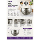 Bowl Acero Inoxidable Martillado Theck 27x17 Cocina Premium Plateado