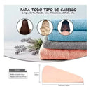 Toalla Turbante Microfibra Fcp Algodón Botón Cabello Secado Rápido Amarillo Liso
