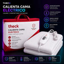 Calienta Cama Eléctrico Theck 2 Plazas 150x160 Cm 2 Niveles Blanco Thk-2plz