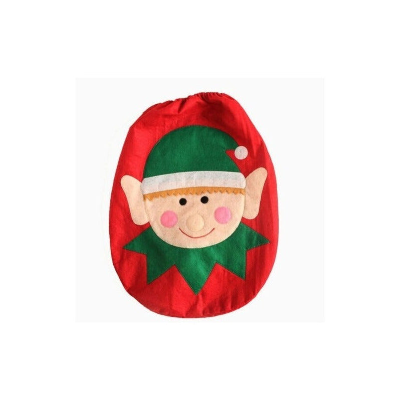 Funda Asiento De Inodoro Navideño Pascua Adorno Wc Baño