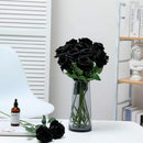 Pack 5 Rosas Negras Artificial Decorativa Petalos Hallowen  Negro
