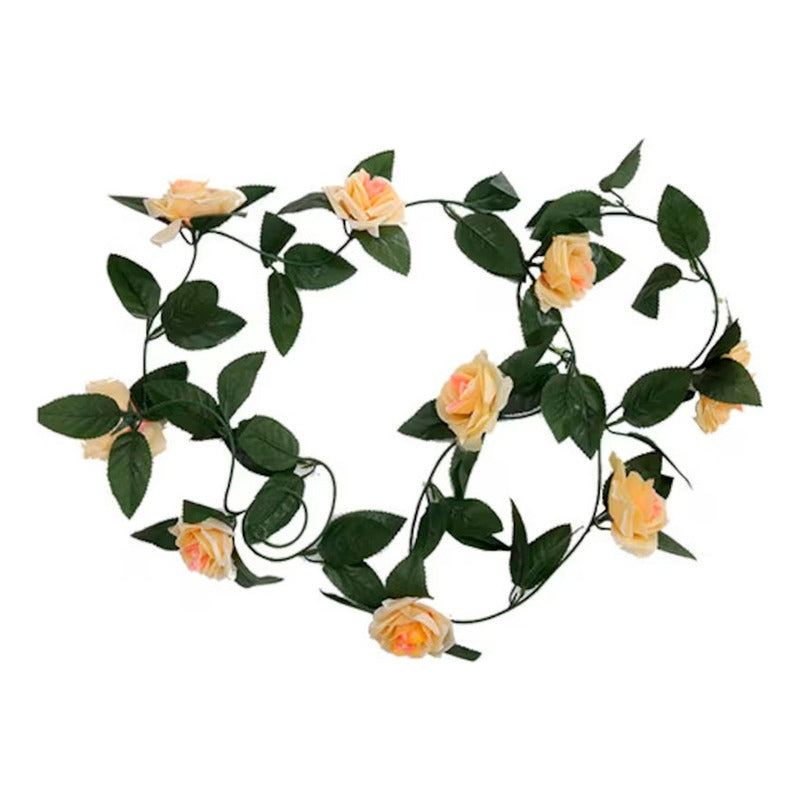 Enredaderas De Rosas Artificiales, De Rosas Amarilla
