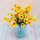 Girasol 22pcs Mini Girasol De Seda Artificial Flores  Amarillo