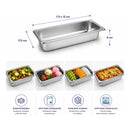 Pack 4 Bandejas Gastronómicas 1/3 15cm Theck Plateado