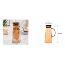 Jarra De Vidrio 1535ml Thek Con Tapa Y Manija Diseño Ámbar