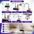 Grifo Eléctrico Calentador Agua Instantáneo Con Pantalla Led Plateado Cromado 50/60hz