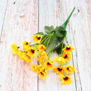 Girasoles Mini Artificiales Amarillos Plástico Eco & Deco 22 Unidades Amarillo