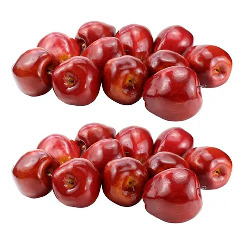 Manzana Artificial Frutas Sintética Decoración Bodegón