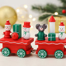 Tren Decorativo Navideño Miniatura 31cm Rojo Verde Thek