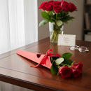 Pack 10 Cajas Para Rosas + 10 Rosas Dia De Las Madres Regalo Rojo