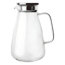 Jarra De Cristal Para Servir Jugo Agua Tapa Acero Inoxidable Transparente