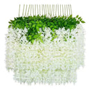 Pack De 12 Colgantes De Flores Artificiales Guirnaldas Blanco