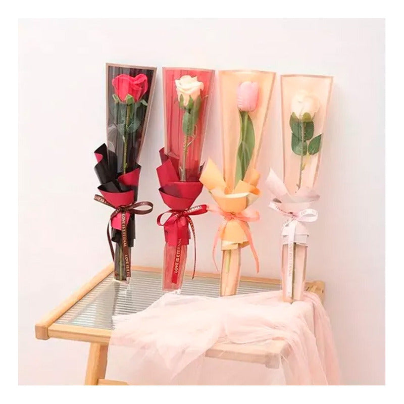 Pack 50 Und Manga Celofán Bolsa Para Flores Arreglos Floral