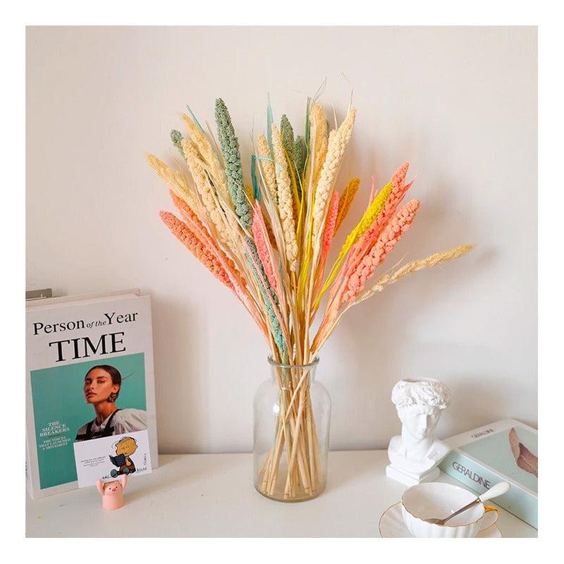 Ramas Secas Oreja De Trigo Preservada Decoración Hogar