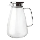 Jarra De Cristal Premium 1.7 L Para Agua Y Jugo Con Tapa De Acero Inoxidable Vidrio Grueso Transparente