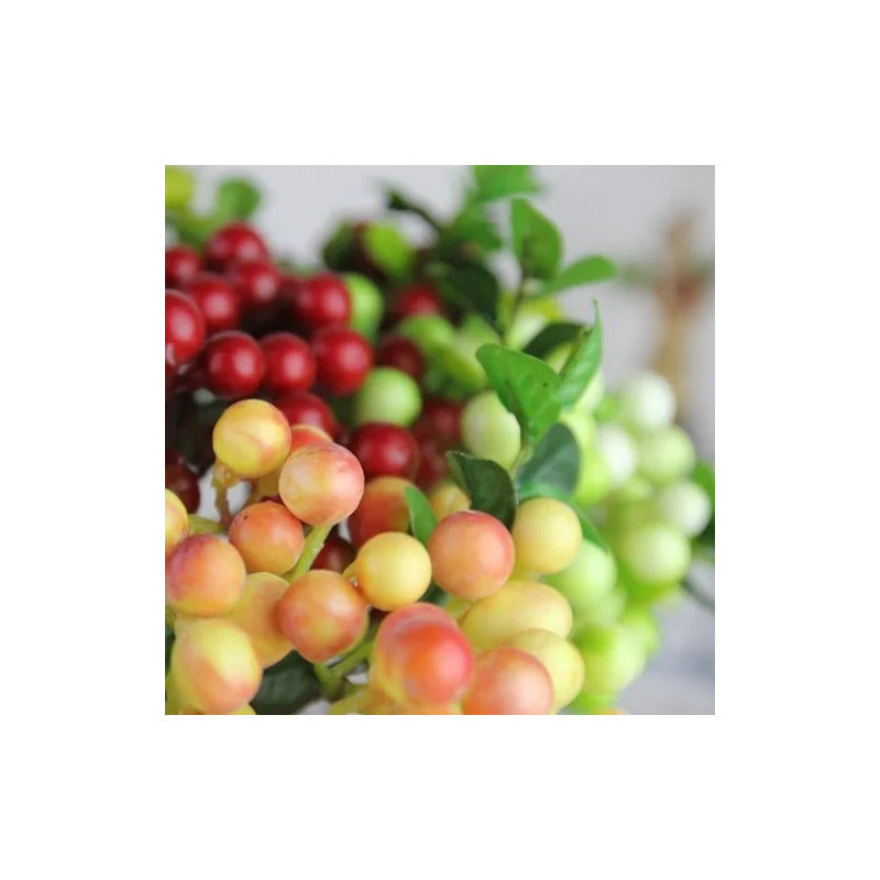 Bayas Ramas Flores Artificiales  Berry Tallos Frondoso