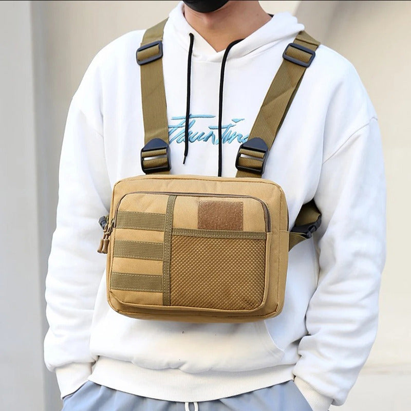 Bolsa Táctica De Pecho Chaleco Ajustable Funcional