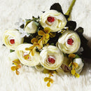 Ramo De Rosas Camelia Rosas De Te Artificial Flor