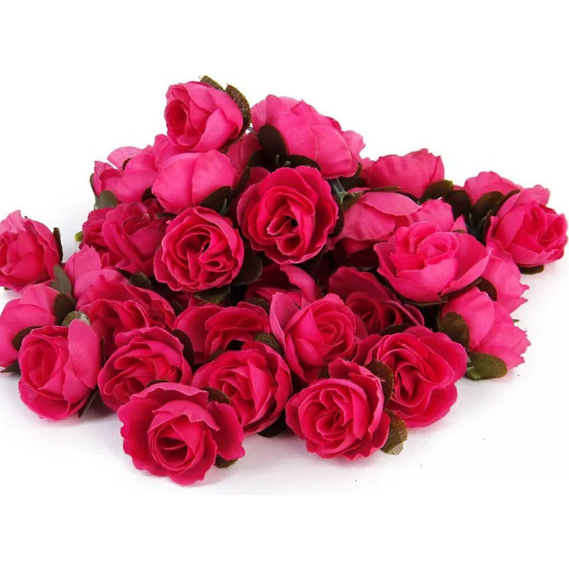 100 Piezas Cabeza De Rosas Flores Artificiales Rositas Minis