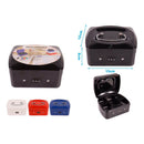 Caja Fuerte Metálica Acero Inoxidable Negro Con Llave Para Dinero Negro-269003