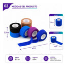 Set 20 Vendas Autoadhesivas Theck 2.5cm X 4.5m Elásticas Surtido