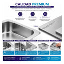 Pack 4 Bandejas Gastronómicas 1/3 15cm Theck Plateado