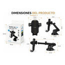 Soporte Celular Auto Ventosa Ajustable 360° Theck Negro