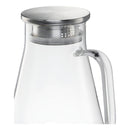 Jarra De Cristal Premium 1.7 L Para Agua Y Jugo Con Tapa De Acero Inoxidable Vidrio Grueso Transparente