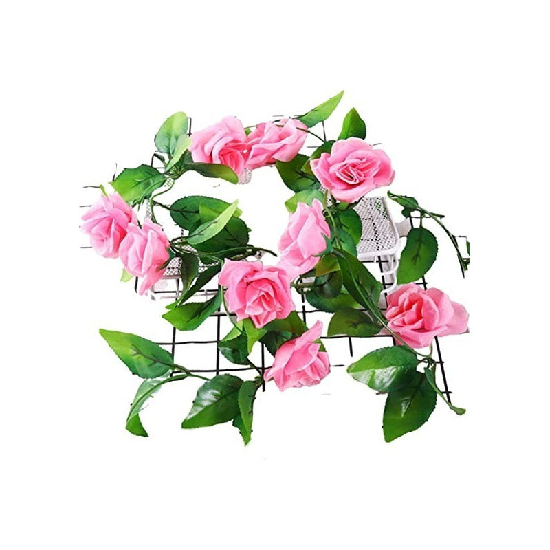 Enredaderas De Rosas Artificiales, De Rosas Rosada