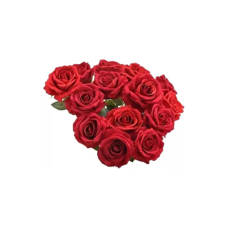 Rosas Decorativo Artificial Ramo Para Decoración Pitillo