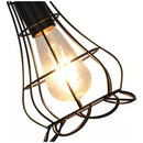 X3 Lámpara Colgante Vintage Metal Forjado Iluminación Negro