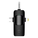 Microfonos Inalambrico Dual Para iPhone Android Camara Negro