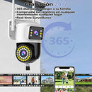 Cámara Wifi Exterior Doble Lente 6mp Ptz Ip66 Bluetooth 3k Blanco
