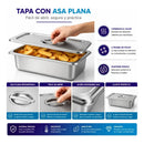 Pack 4 Bandejas Gastronómicas 1/3 15cm Theck Plateado