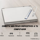 Adaptador Hub Usb Tipo C 4 Puertos Compatible Con Laptop