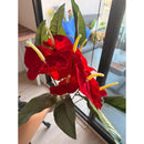 Ramo De Anturio Lirio Artificial Flores Color Rojo Gigante Rojo