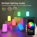 Lámpara De Noche Led Rgb Táctil Control Por App Recargable