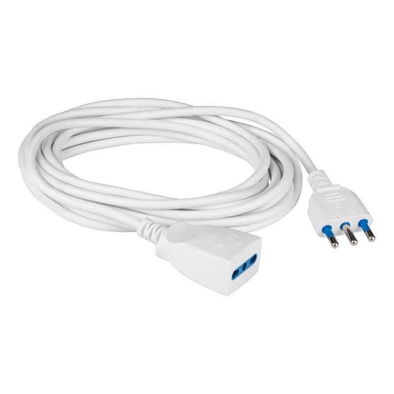 Alargador 5 Metros Blanco Extensión Electrica Un Terminal