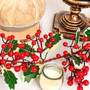 Guirnalda Navideña De Bayas Rojas Guindas Navidad Decoracion Rojo Bayas