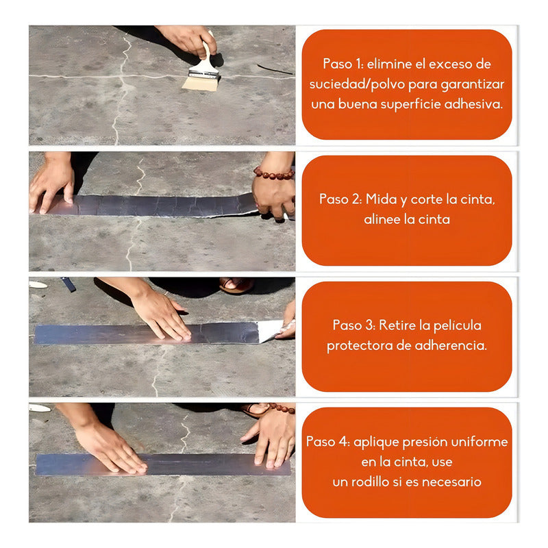 Adhesivo Cinta Tapagotera Techo Tubería Sellador Impermeable Filtración De Gotera Butilo Térmica 10 Cm * 5 M