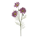 Flor Crisantemo Margarita Manzanilla Artificial Vara Tallo Violeta