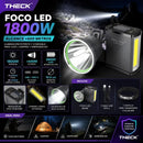 Foco Led Theck 1800w Recargable 38000mah Largo Alcance H179 Gris
