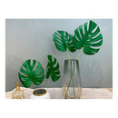 Pack 10 Hojas De Monstera Artificial Decoración Verde