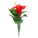 Ramo De Plástico Flor Artificial Flores De Anturio Rojo  Rojo