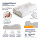 Almohada Viscoelástica Ergonómica Anti Dolor Cuello Blanco