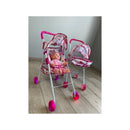 Coche Juguete Rosa Sm Plegable Metal Ruedas Luminosas Diseño Grande