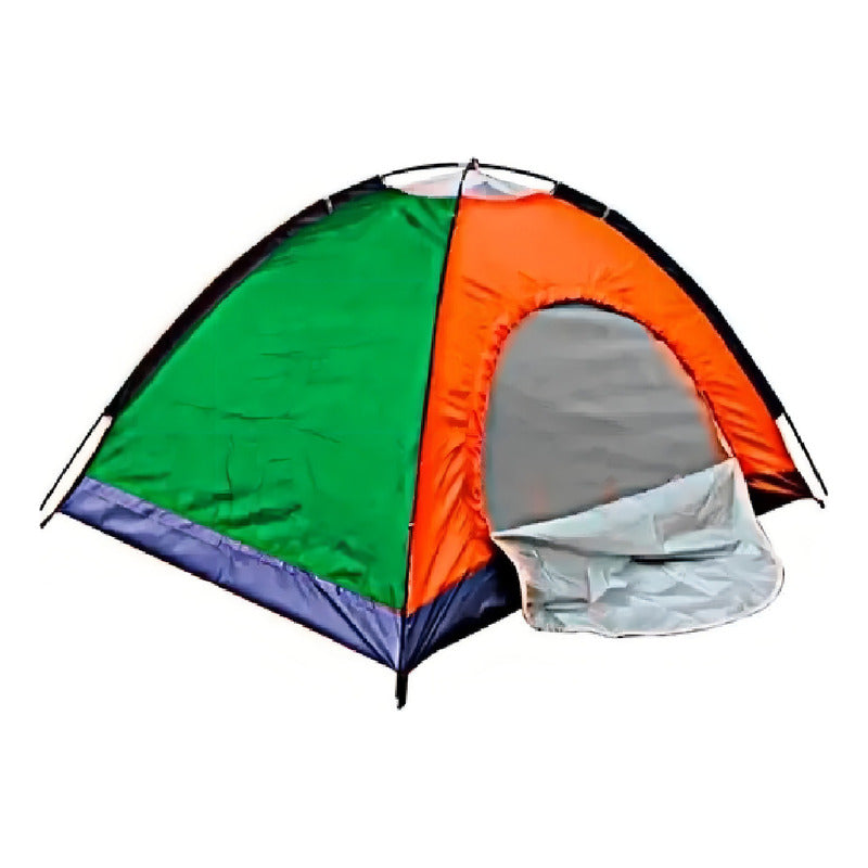 Carpa Para Acampar Glamping Armable Para 3 Personas 200x150 Color Verde
