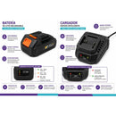 Kit Taladro Llave Impacto Theck 98v 2 Baterías 10ah Maletín