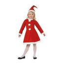 Traje Navideño Niña Rojo De Papá Noel Viejo Pascuero Santa
